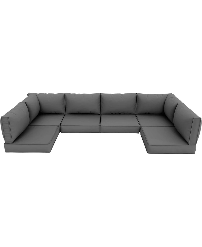 Grey Replacement Patio Cushions with Sponge