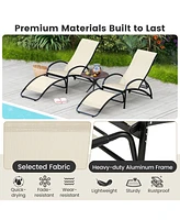 2-in-1 Outdoor Rocking Chair with 4-Position Adjustable Backrest for Patio Porch Poolside