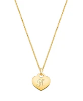 Tiny Blessings Girls Children's 14k gold Heart & Engraved Initial 12-14" Necklace