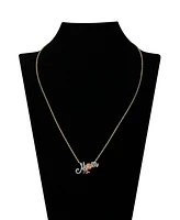 Disney Cubic Zirconia and Mother of Pearl Princess Mom Rose Necklace