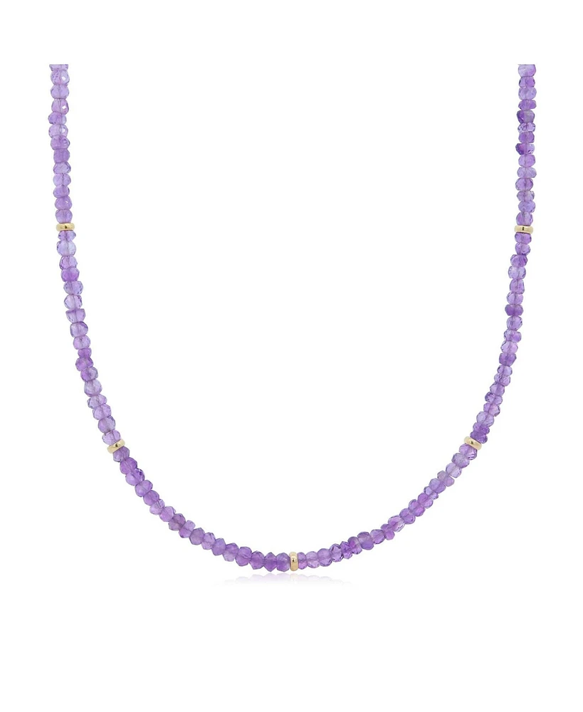The Lovery Amethyst Bead Necklace 14K Gold