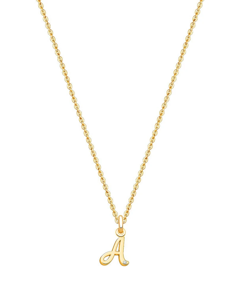 Tiny Blessings Girls Children's 14k gold Diamond Initial 12-14" Necklace