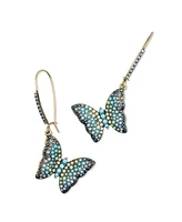 Betsey Johnson Faux Stone Boho Butterfly Dangle Earrings