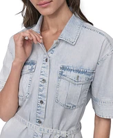 Dkny Jeans Women's Denim Self Belted Shirtdress
