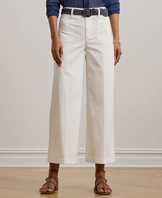 Lauren Ralph Petite Stretch Chino Wide-Leg Cropped Pants