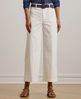 Lauren Ralph Petite Stretch Chino Wide-Leg Cropped Pants