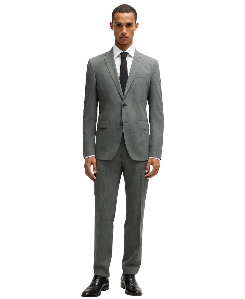 Boss by Hugo Boss Men's Micro-Patterned Stretch Cloth Slim-Fit Suit