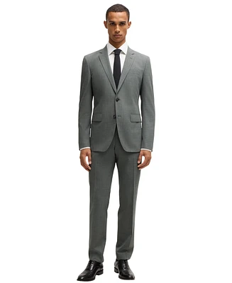 Boss by Hugo Boss Men's Micro-Patterned Stretch Cloth Slim-Fit Suit