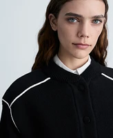 Mango Women's Knitted Bomber Jacket
