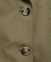 Mango Women's Double-Breasted Cropped Trench Jacket