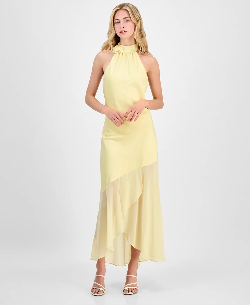 En Saison Women's Alexa Halter Maxi Dress