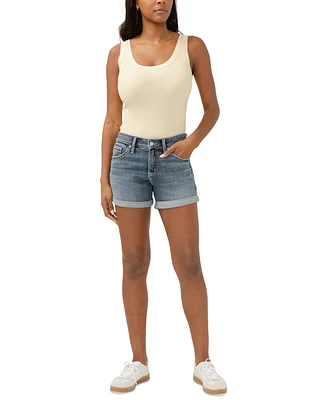 Silver Jeans Co. Women's Mid-Rise Boyfriend Denim Shorts