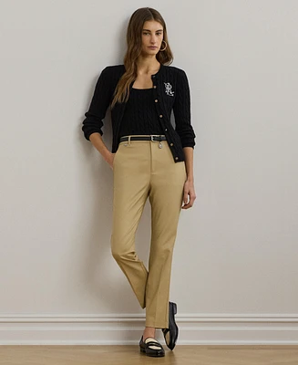 Lauren Ralph Double-Faced Stretch Cotton Pant, Regular & Petites