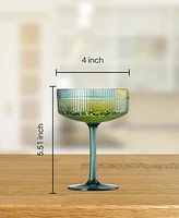 The Wine Savant Khen Art Deco Shatterproof Coupe Glasses