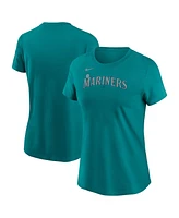 Nike Women's Aqua Seattle Mariners Wordmark T-Shirt