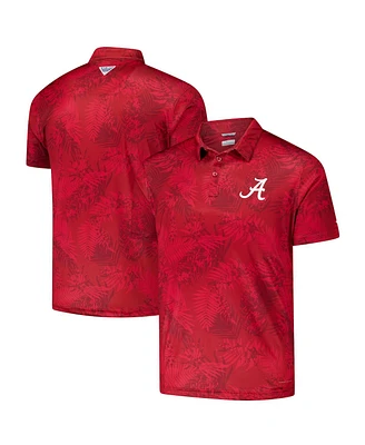 Columbia Men's Crimson Alabama Tide Pfg Super Terminal Tackle Omni-Shade Bangalow's Polo Shirt