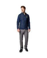 Columbia Men's Navy West Virginia Mountaineers Out-Shield Hybrid Full-Zip Hoodie Jacket