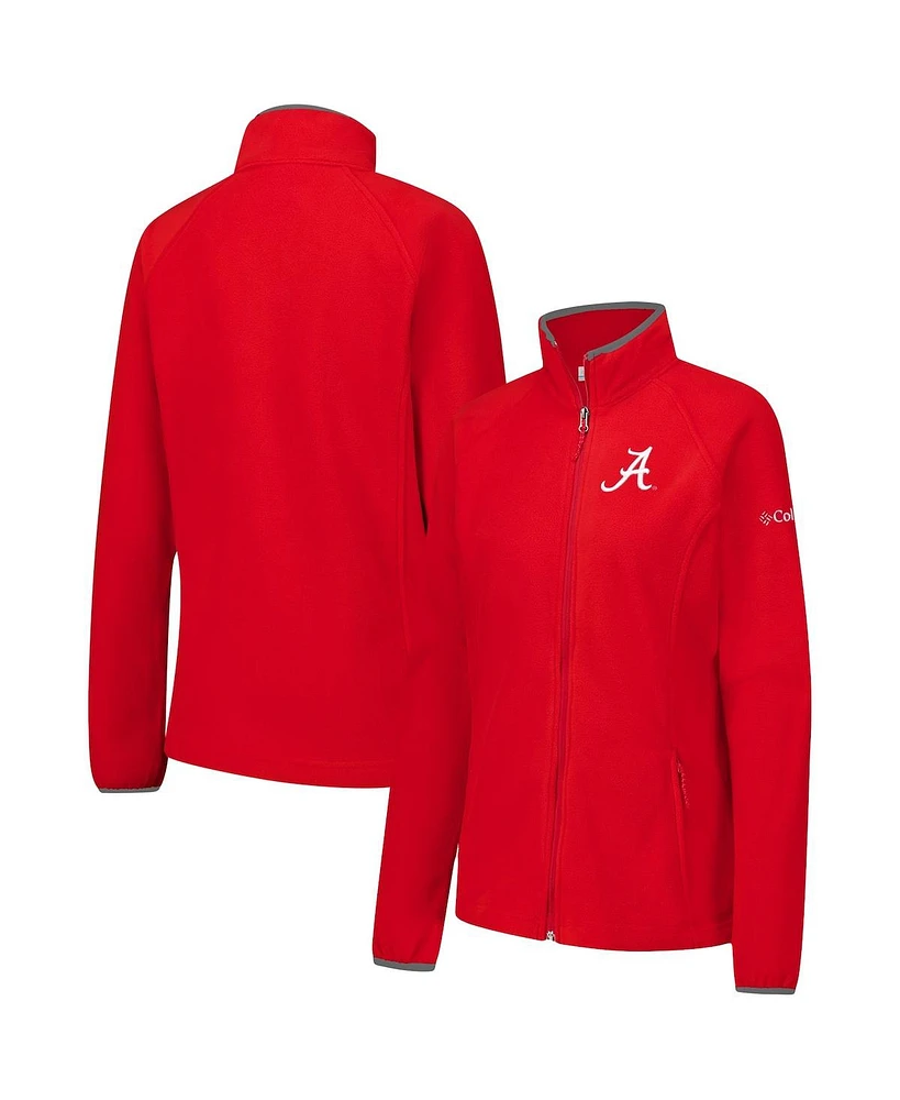 Columbia Women's Crimson Alabama Tide Give Go Ii Fleece Full-Zip Jacket