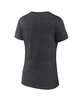 Fanatics Women's Heather Charcoal Philadelphia Eagles Victory Arch V-neck T-Shirt