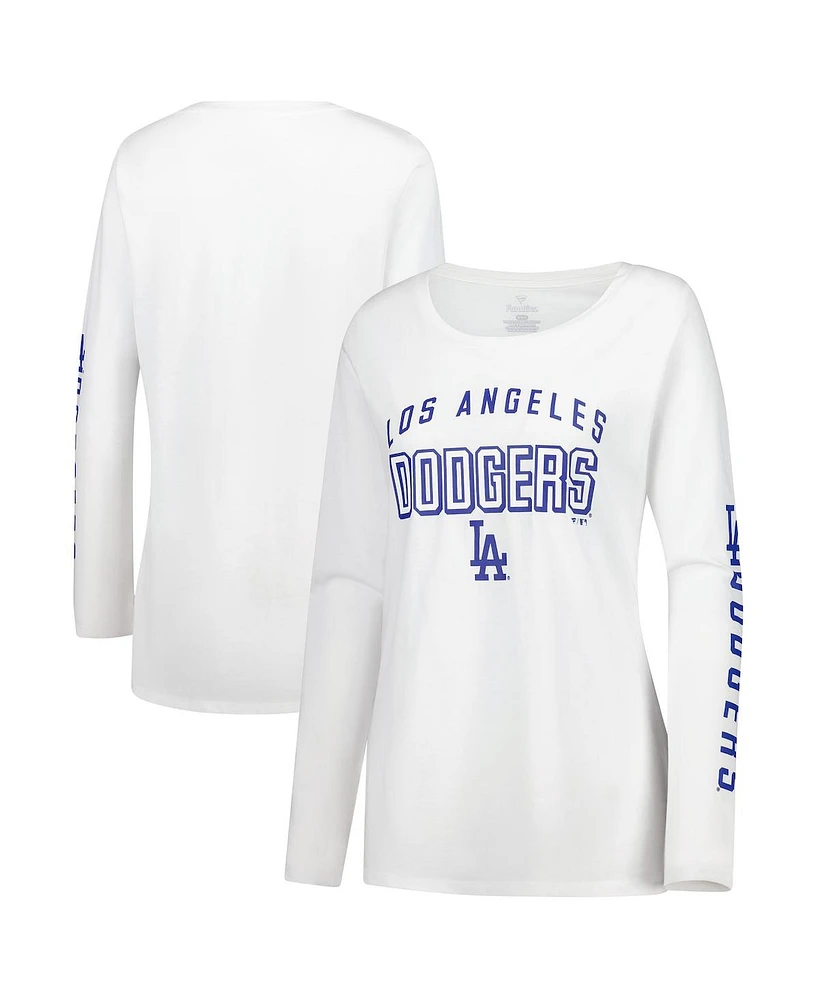 Fanatics Women's White Los Angeles Dodgers Team Long Sleeve T-Shirt