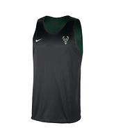 Nike Men's Hunter Green/Black Milwaukee Bucks Courtside Reversible Mesh Practice Jersey