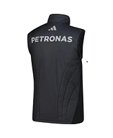 Adidas Men's Black Mercedes-amg Petronas F1 Team Wear Mechanics Full Zip Sweater Vest