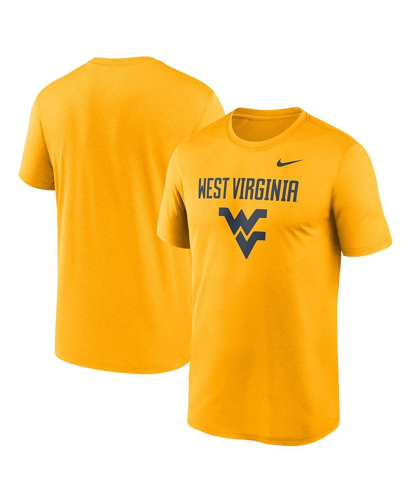 Nike Men's Gold West Virginia Mountaineers Lockup Legend Performance T-Shirt