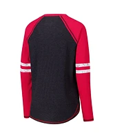 G-iii 4Her by Carl Banks Women's Black Nascar Winner Tri-Blend V-Neck Long Sleeve T-Shirt