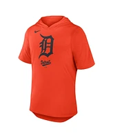 Nike Men's Orange Detroit Tigers Tri-Blend Performance Hoodie T-Shirt
