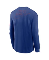 Nike Men's Royal Chicago Cubs Cooperstown Collection Knockout Long Sleeve T-Shirt