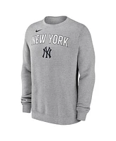Nike Men's Heather Gray New York Yankees Pullover Sweatshirt