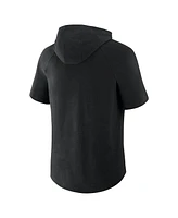 Fanatics Men's Black Baltimore Orioles Clubhouse Optimal Play Raglan Short Sleeve Pullover Hoodie
