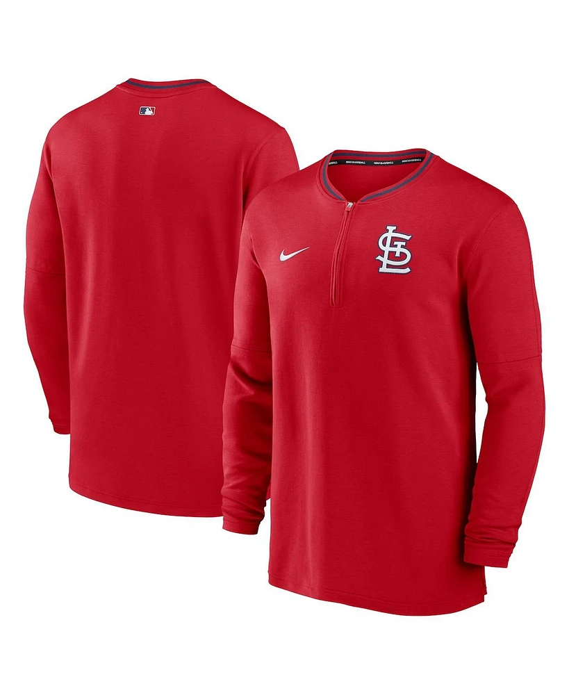 Nike Men's Red St. Louis Cardinals Authentic Collection Performance Half-Zip Top