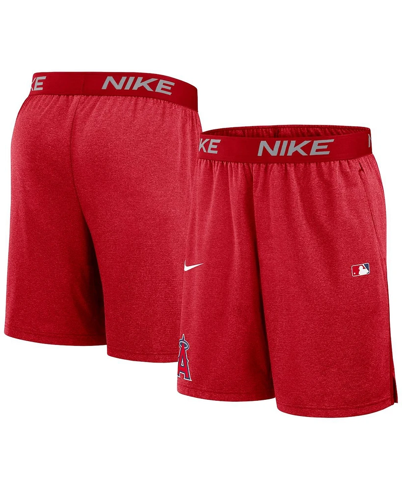 Nike Men's Red Los Angeles Angels Authentic Collection Performance Knit Shorts