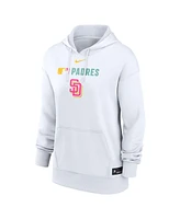 Nike Women's White San Diego Padres Authentic Collection City Connect Performance Pullover Hoodie