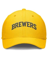 Nike Men's Gold Milwaukee Brewers Rise Performance Flex Hat