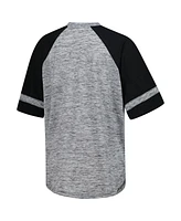 G-iii 4Her by Carl Banks Women's Heather Gray Nascar Hall of Fame Oversized Raglan V-neck T-Shirt
