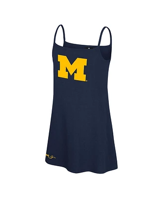 Colosseum Big Girls Navy Michigan Wolverines Brook Tank Dress