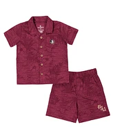 Colosseum Toddler 2-Piece Garnet Florida State Seminoles Fern Champ Shirt and Shorts Set