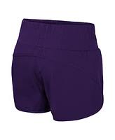 Colosseum Women's Purple Lsu Tigers Stop By Smocked High Waist Shorts