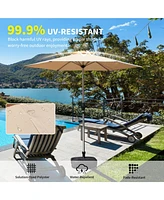 7.5FT Patio Umbrella, Outdoor Table Umbrella with Push Button Tilt and Crank, Uv Protection Waterproof Market Sun 8 Sturdy Ribs for Gard