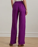 Lauren Ralph Petite Linen Wide-Leg Pants