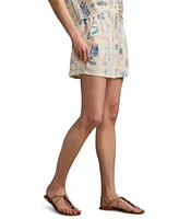Lucky Brand Womens Printed Camp Shirt Shorts