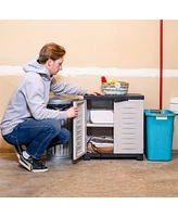Versatile Plastic Storage Cabinet with Adjustable Shelf - 25.5"