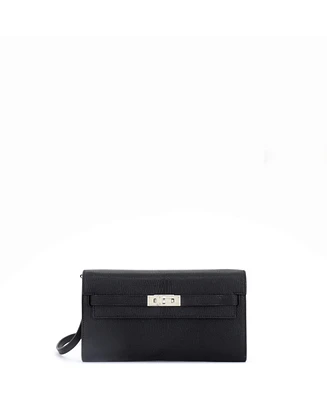 Pre-Owned Hermes Kelly To Go Wallet Chevre Mysore