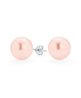 Bling Jewelry Classic Light Pink Drop Ball Earrings with Simulated Sterling Silver