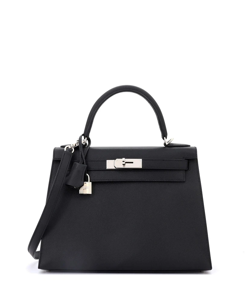 Pre-Owned HERMES Kelly Handbag Epsom with Palladium Hardware