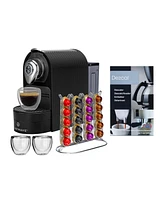 ChefWave Espresso Machine for Nespresso (Black), Capsule Holder and Cups Bundle