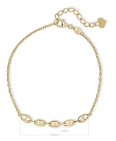 Devata Valentino Bracelet in 14k Gold, 6.5 in adj to 7.5 in, approx. 2.8 grams.