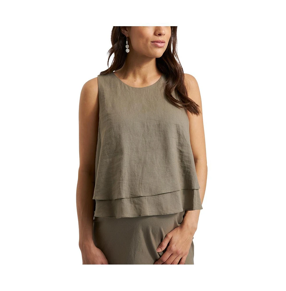 Ripe Maternity Peyton Linen Nursing Top